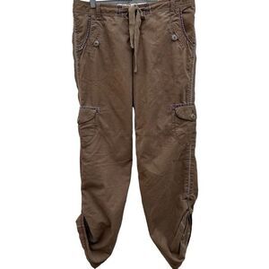 Mossimo Supply Co. Pants Womens Size 7 Brown Low Rise Relaxed Corduroy Cargo